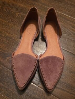 Madewell Suede Pointed D'Orsay Flats Size 9.5